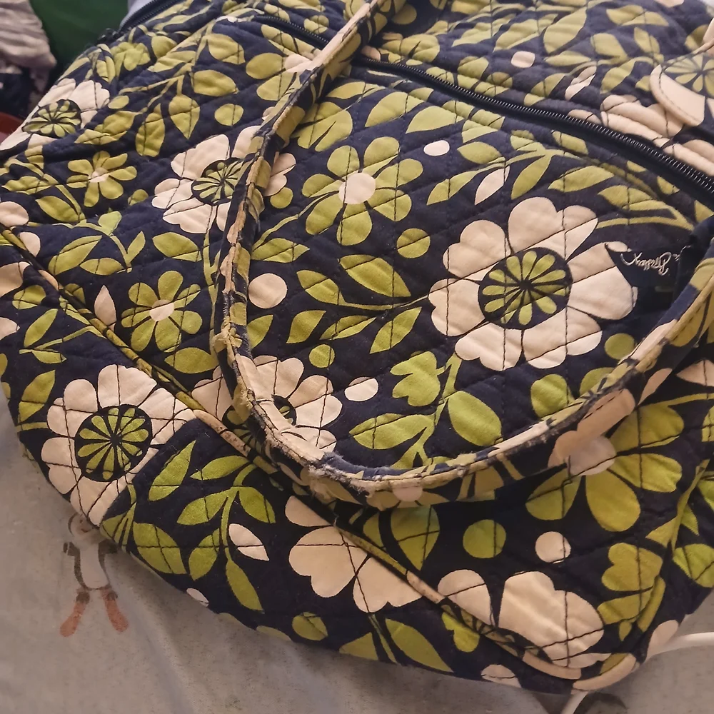 Vera Bradley Quilted Shoulder Bag - Blue, Green, and Black - Picture 7 of 7